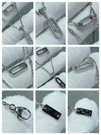 [Twinkle ]MOVE 2 ROW DIAMOND NECKLACE