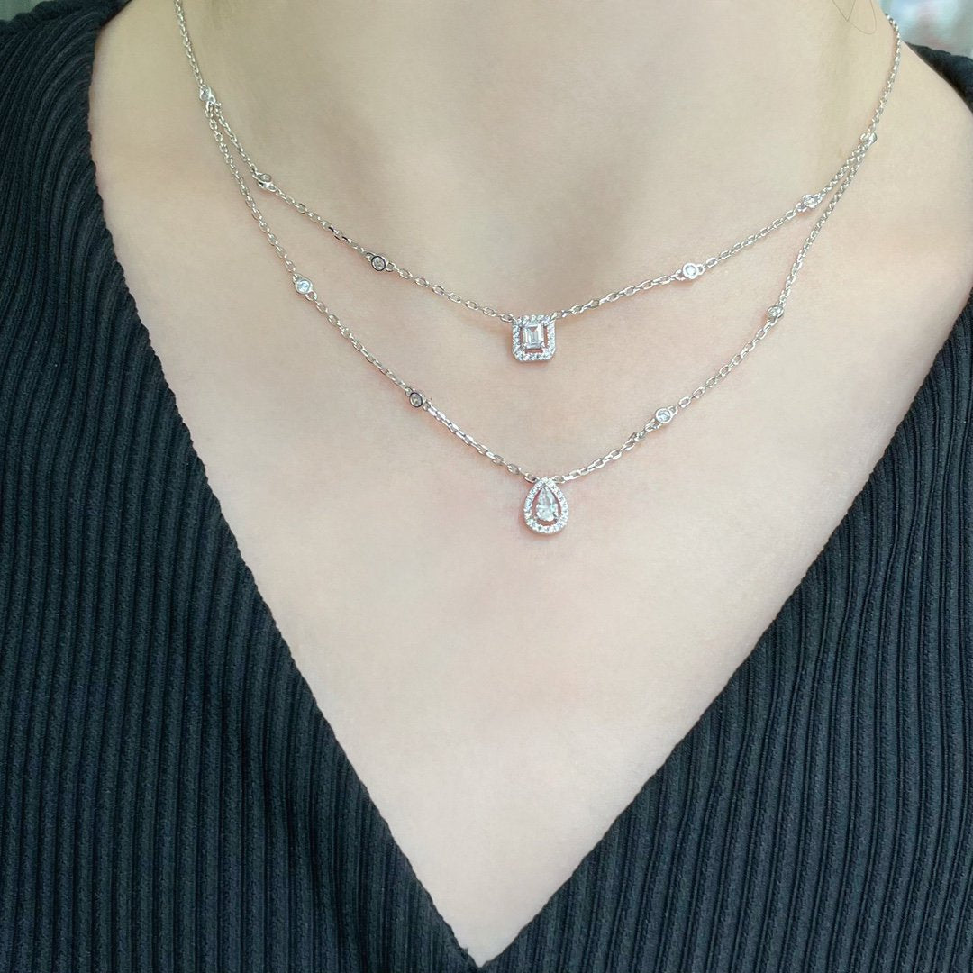 [Twinkle ]MY TWIN 2 ROW DIAMOND NECKLACE