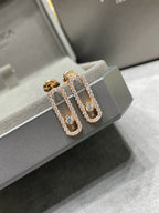 [Twinkle ]MOVE UNO STUD DIAMOND PAVED EARRINGS