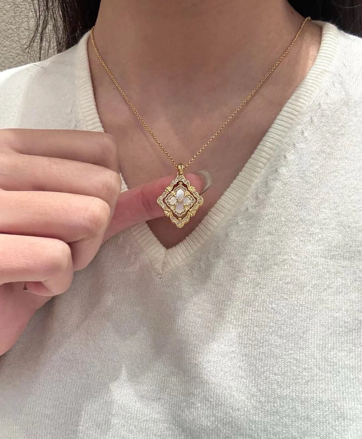 [Twinkle] B.C.L ENAMEL ROTATING SINGLE-DIAMOND NECKLACE£¨Various colors£©