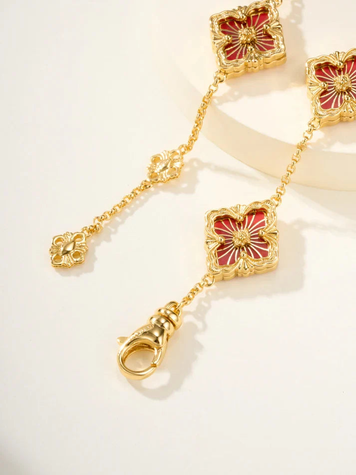 [Twinkle]B.C.L ENAMELED Five-Flower Bracelet£¨Various Colors)
