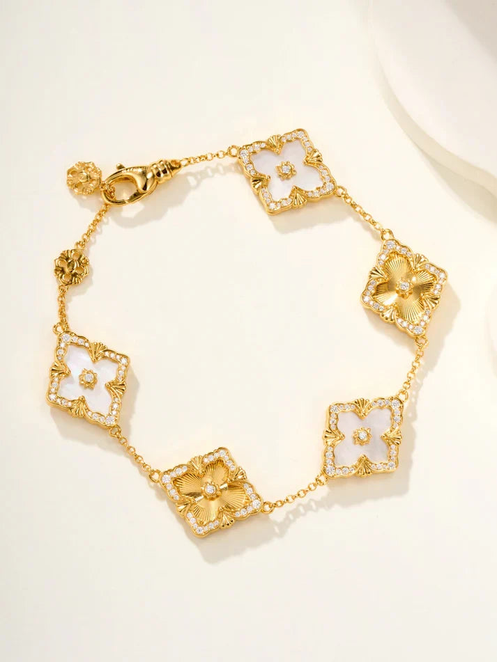 [Twinkle]B.C.L ENAMELED Five-Flower Bracelet£¨Various Colors) BIG SIZE