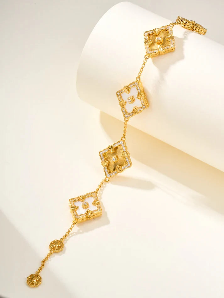 [Twinkle]B.C.L ENAMELED Five-Flower Bracelet£¨Various Colors) BIG SIZE