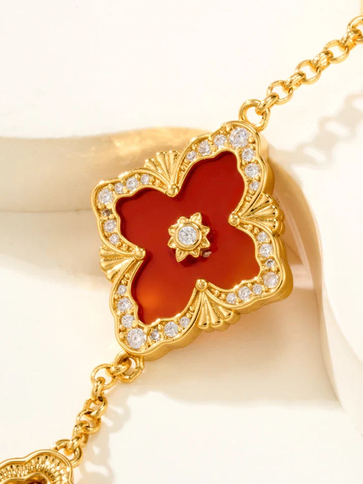 [Twinkle]B.C.L ENAMELED Five-Flower Bracelet£¨Various Colors) BIG SIZE