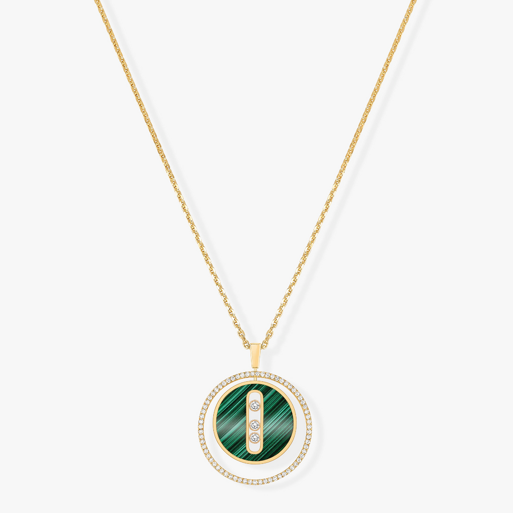 [Twinkle ]Twinkle MOVE 3 DIAMOND MALACHITE GOLD DIAMOND NECKLACE