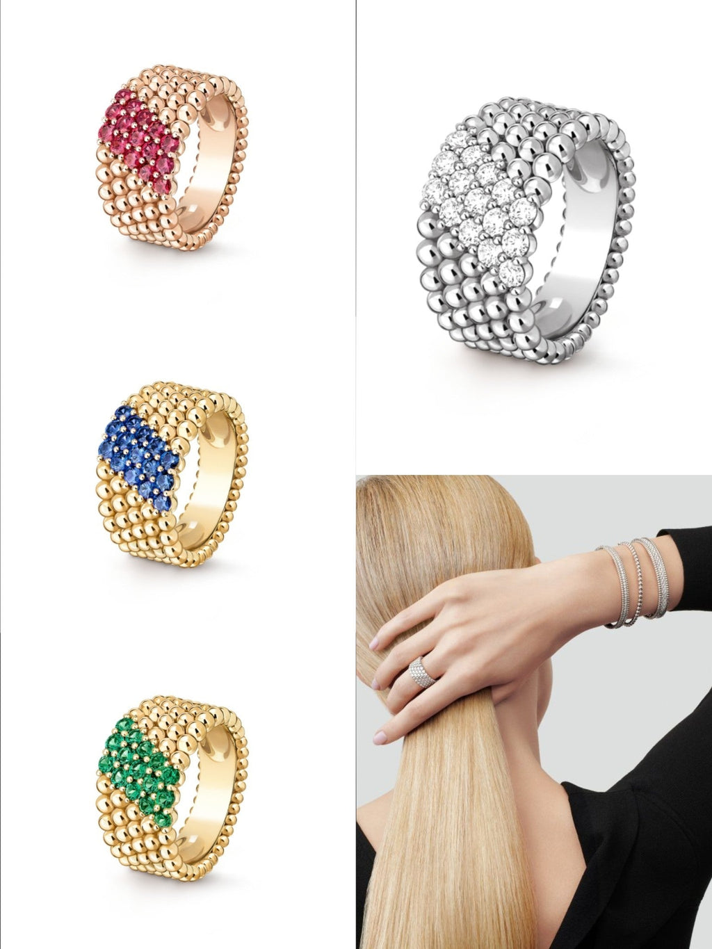 [Twinkle ]  PERLEE DIAMOND RING ,5-ROW DIAMOND-SET DESIGN