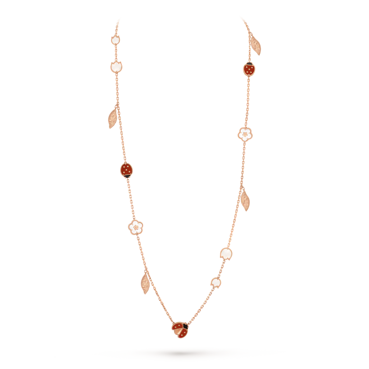 Twinkle LUCKY SPRING 15 MOTIFS ROSE GOLD NECKLACE