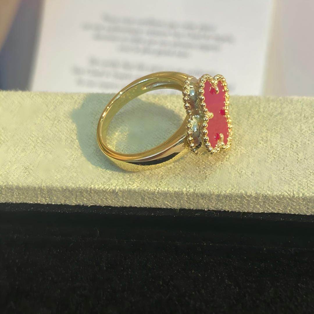 [Demo]NEW CLOVER PINK ENAMEL RINGS