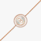 [Twinkle ]Twinkle MOVE WHITE MOTHER OF PEARL PINK GOLD DIAMOND BRACELET