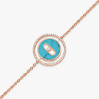 [Twinkle ]Twinkle MOVE TURQUOISE PINK GOLD DIAMOND BRACELET