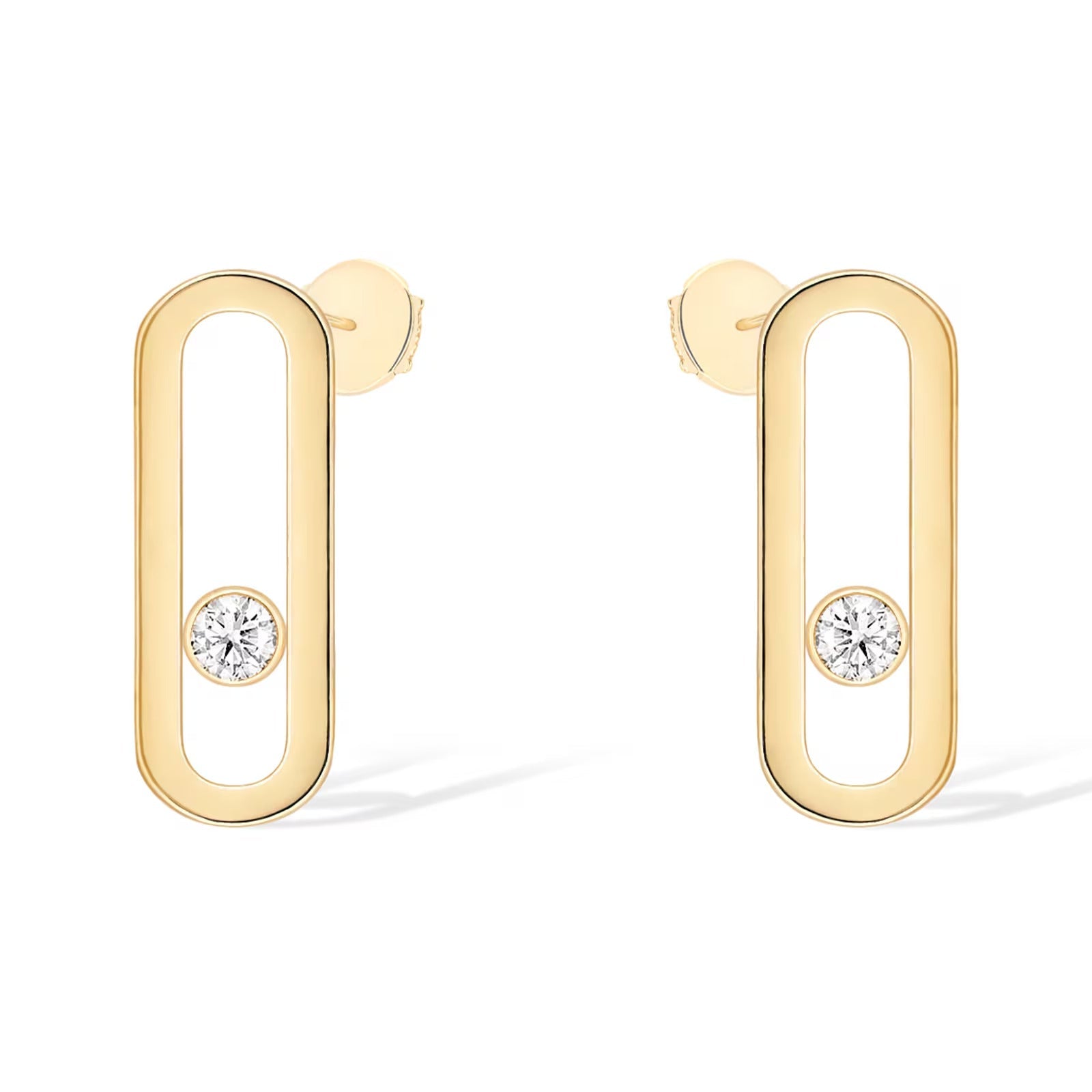 [Twinkle ]MOVE UNO SMALL 1 DIAMOND EARRINGS