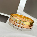 [Twinkle ]Move Noa Rose Gold Pavé Diamond Bangle Bracelet