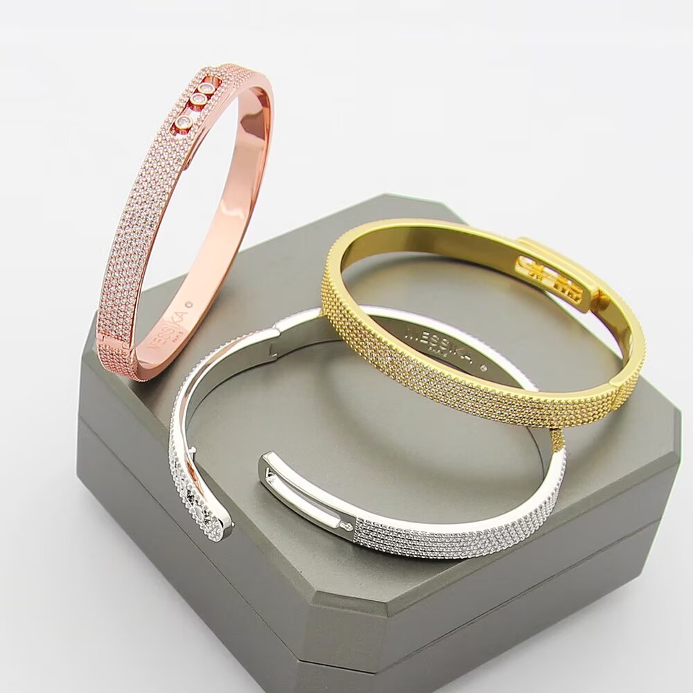 [Twinkle ]Move Noa Full Pavé Diamond Bangle Bracelet