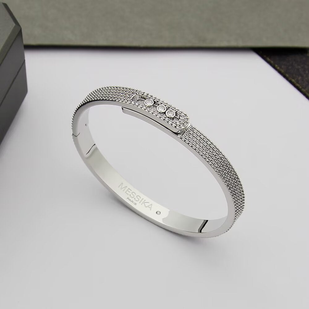 [Twinkle ]Move Noa Full Pavé Diamond Bangle Bracelet