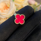 [Demo]NEW CLOVER PINK ENAMEL RINGS