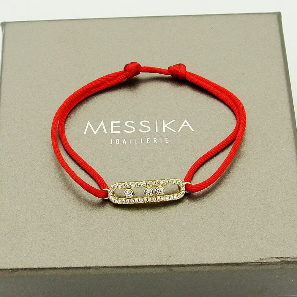 [Twinkle ]MK Care(s) pink cord pavé bracelet