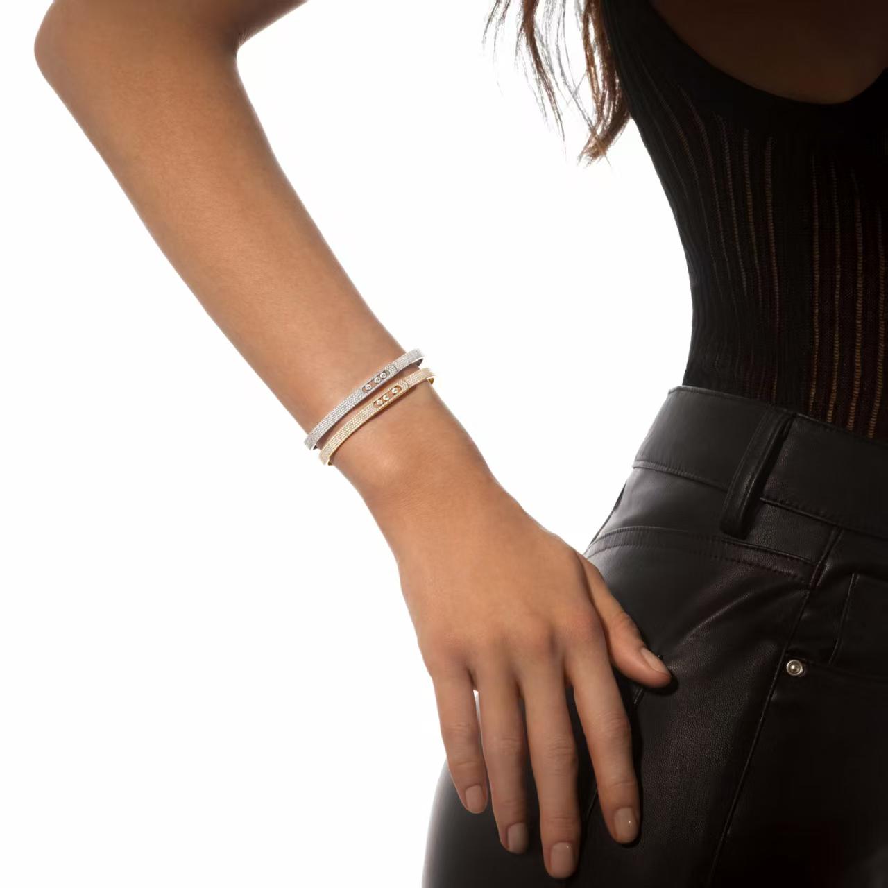 [Twinkle ]Move Noa Full Pavé Diamond Bangle Bracelet