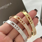 [Twinkle ]Move Noa Rose Gold Pavé Diamond Bangle Bracelet