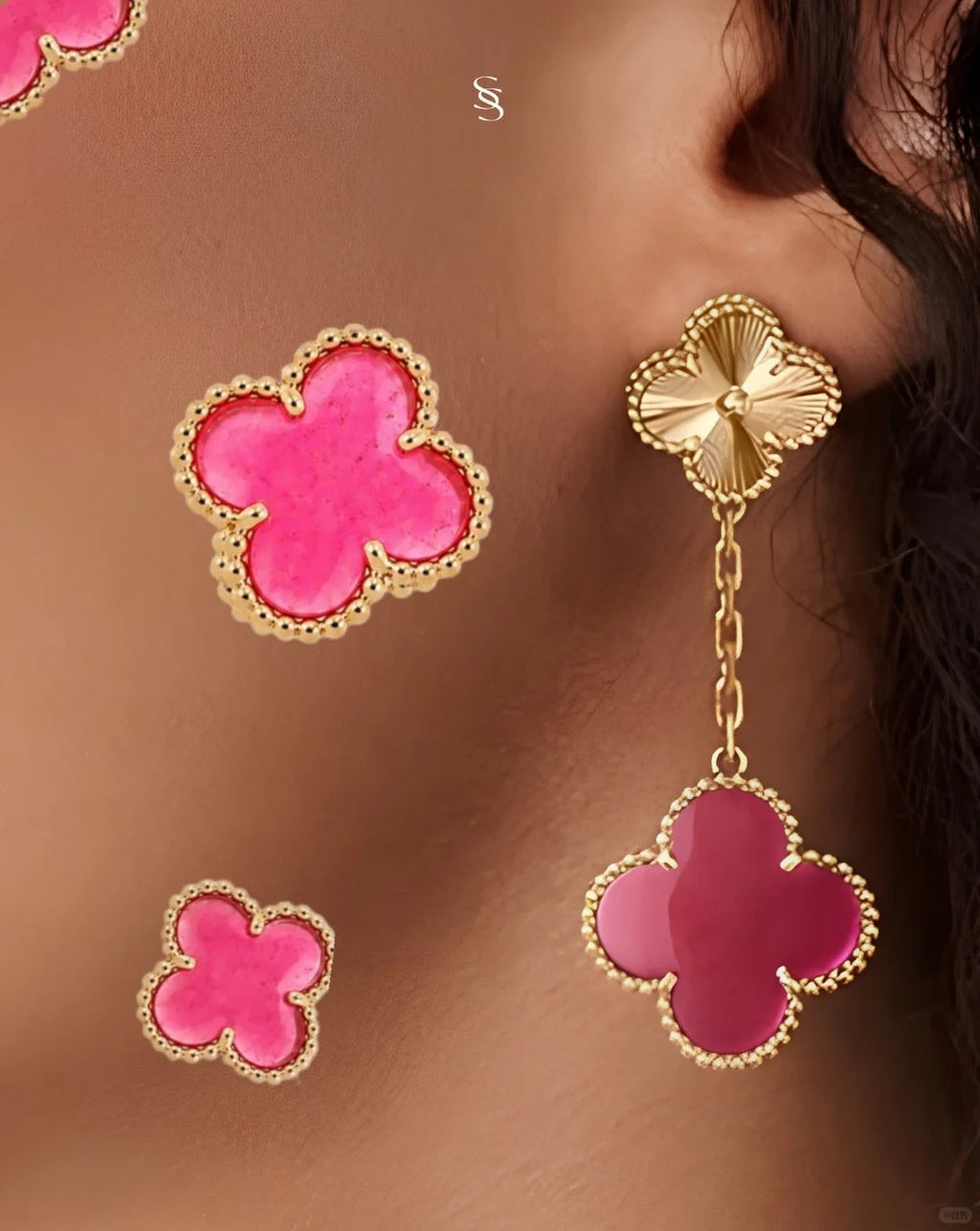 [Twinkle Jewelry ] 26 NEW PINK BUBBLE ENAMEL SET