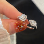 [Twinkle ]MY TWIN TOI & MOI SILVER DIAMOND RING