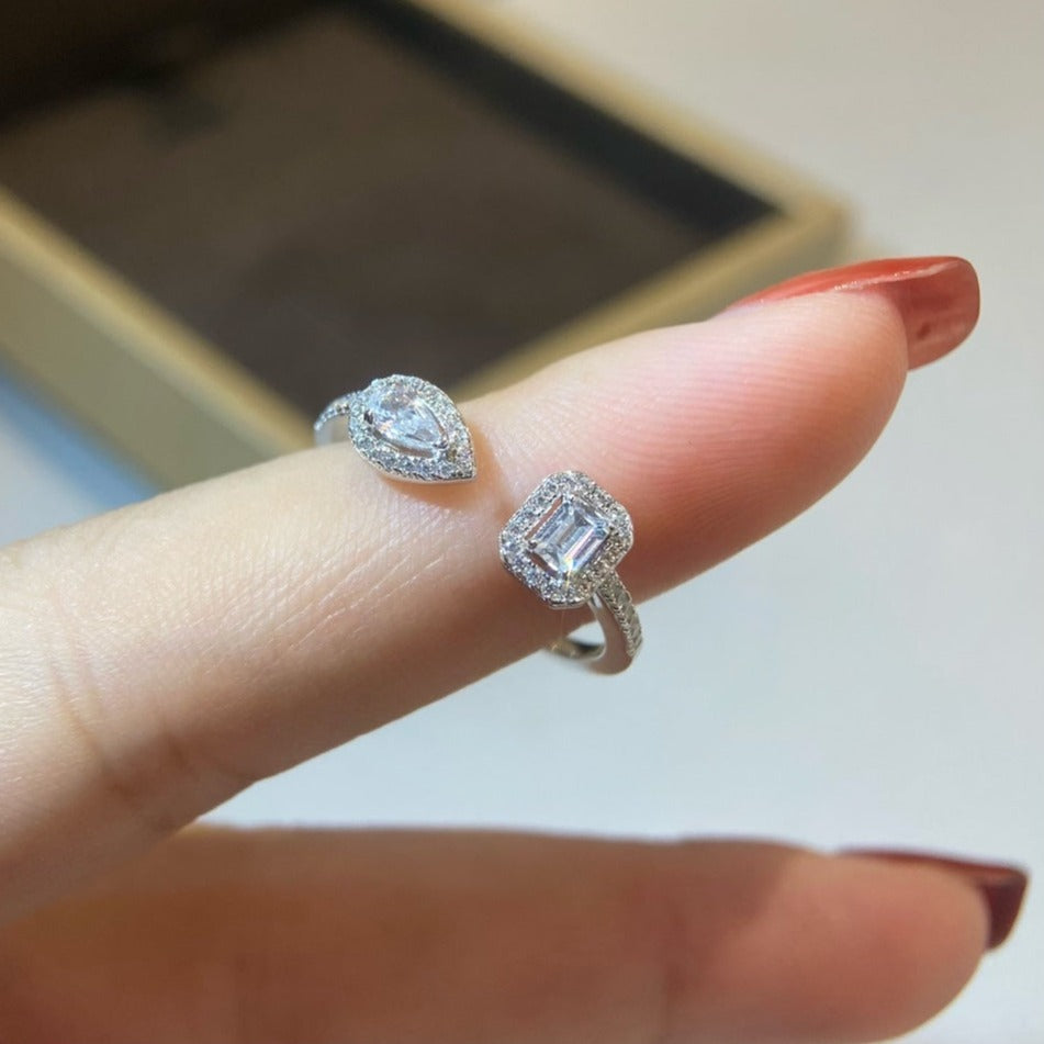 [Twinkle ]MY TWIN TOI & MOI SILVER DIAMOND RING