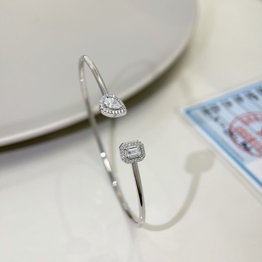 [Twinkle ]JONC FLEX MY TWIN TOI & MOI SILVER DIAMOND BRACELET