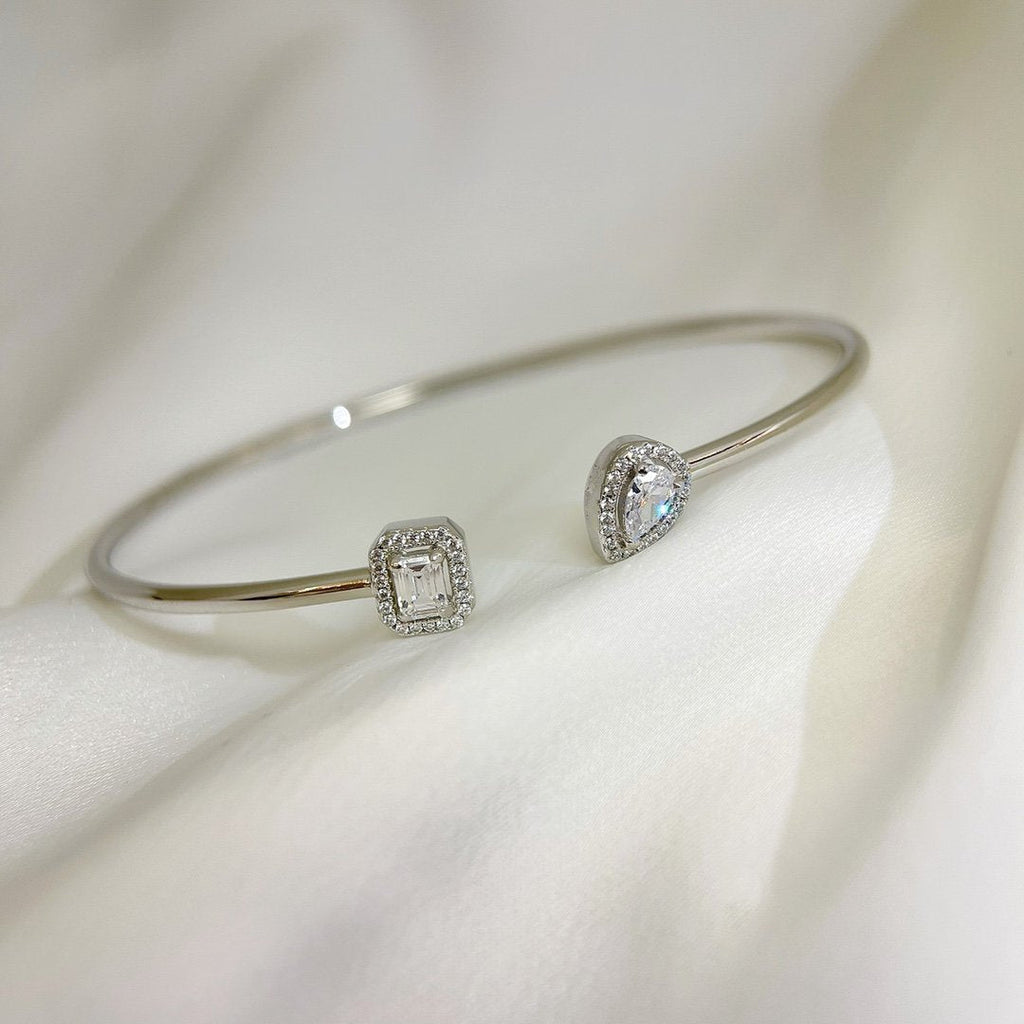[Twinkle ]JONC FLEX MY TWIN TOI & MOI SILVER DIAMOND BRACELET