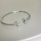 [Twinkle ]JONC FLEX MY TWIN TOI & MOI SILVER DIAMOND BRACELET