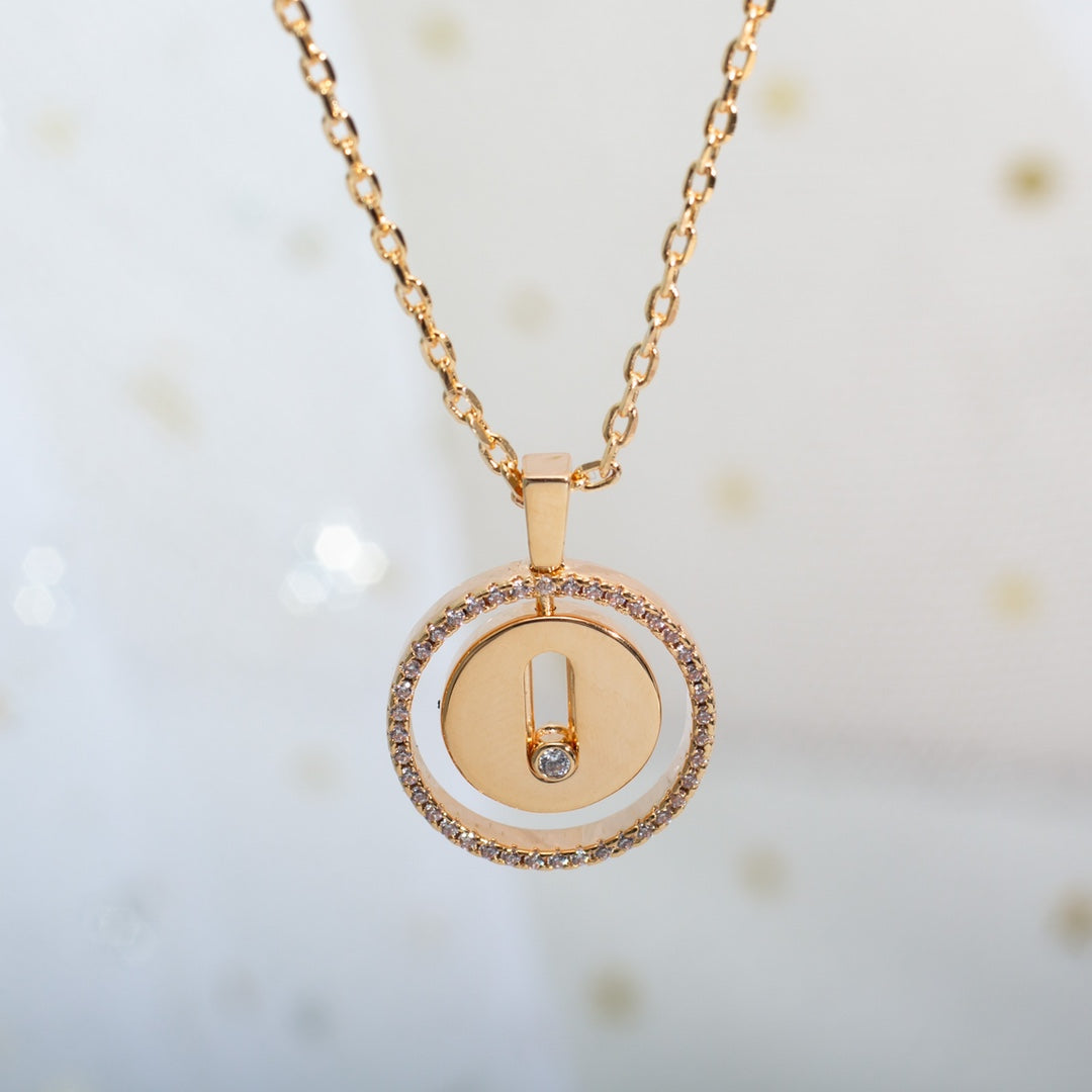 [Twinkle ]Twinkle MOVE PM NECKLACE PINK GOLD DIAMOND