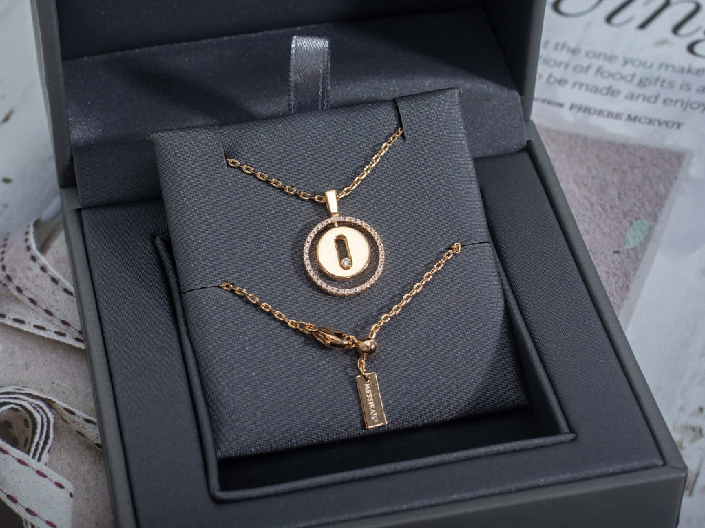 [Twinkle ]Twinkle MOVE PM NECKLACE PINK GOLD DIAMOND