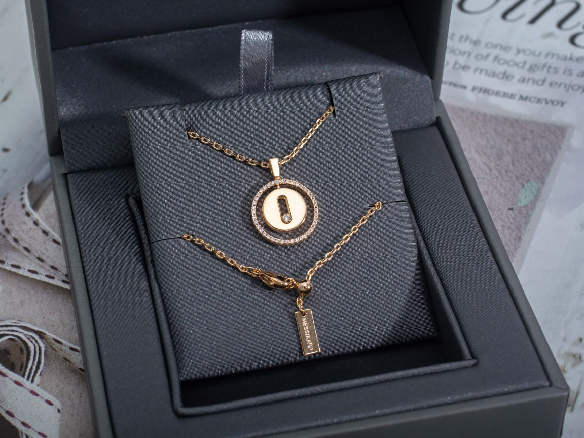 [Twinkle ]Twinkle MOVE PM NECKLACE PINK GOLD DIAMOND