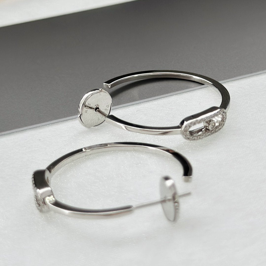 [Twinkle ]CREOLES MOVE UNO PM DIAMOND EARRINGS