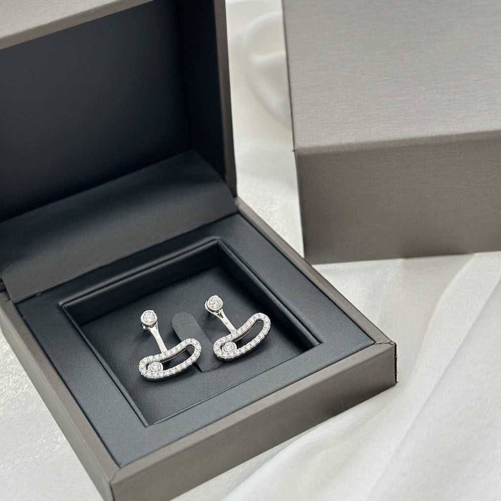 [Twinkle ]MOVE UNO SILVER DIAMOND EARRINGS
