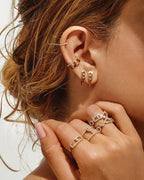 [Twinkle ]CREOLES MOVE UNO MINI 1 DIAMOND EARRINGS