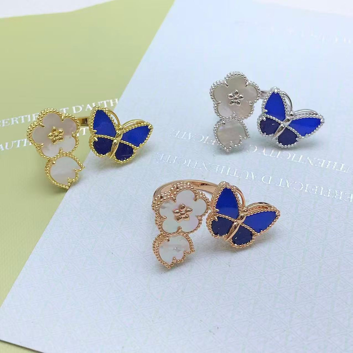 [Twinkle ] 2026 NEW MODEL SPRING LUCKY 3 MOTIF GOLD RING