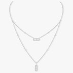 [Twinkle ]MOVE 2 ROW DIAMOND NECKLACE