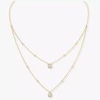 [Twinkle ]Diamond Necklace My Twin 2 Rows