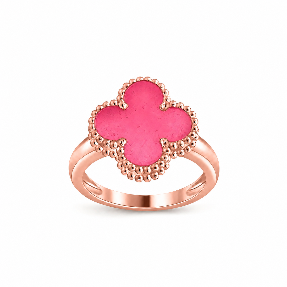 [Demo]NEW CLOVER PINK ENAMEL RINGS
