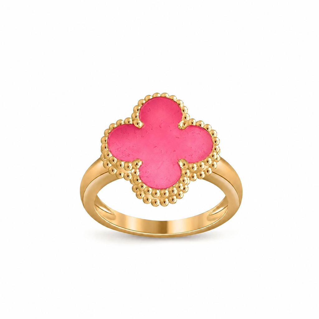 [Demo]NEW CLOVER PINK ENAMEL RINGS