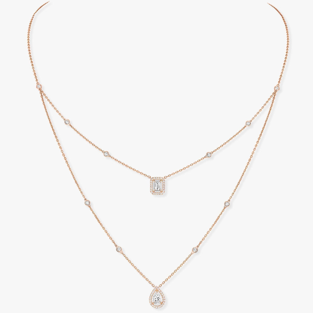 [Twinkle ]MY TWIN 2 ROW DIAMOND NECKLACE