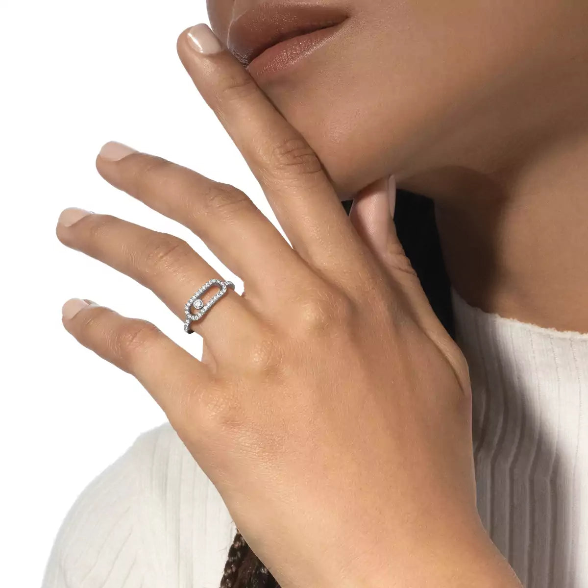 [Twinkle ]Move Uno Diamond Ring in Gold