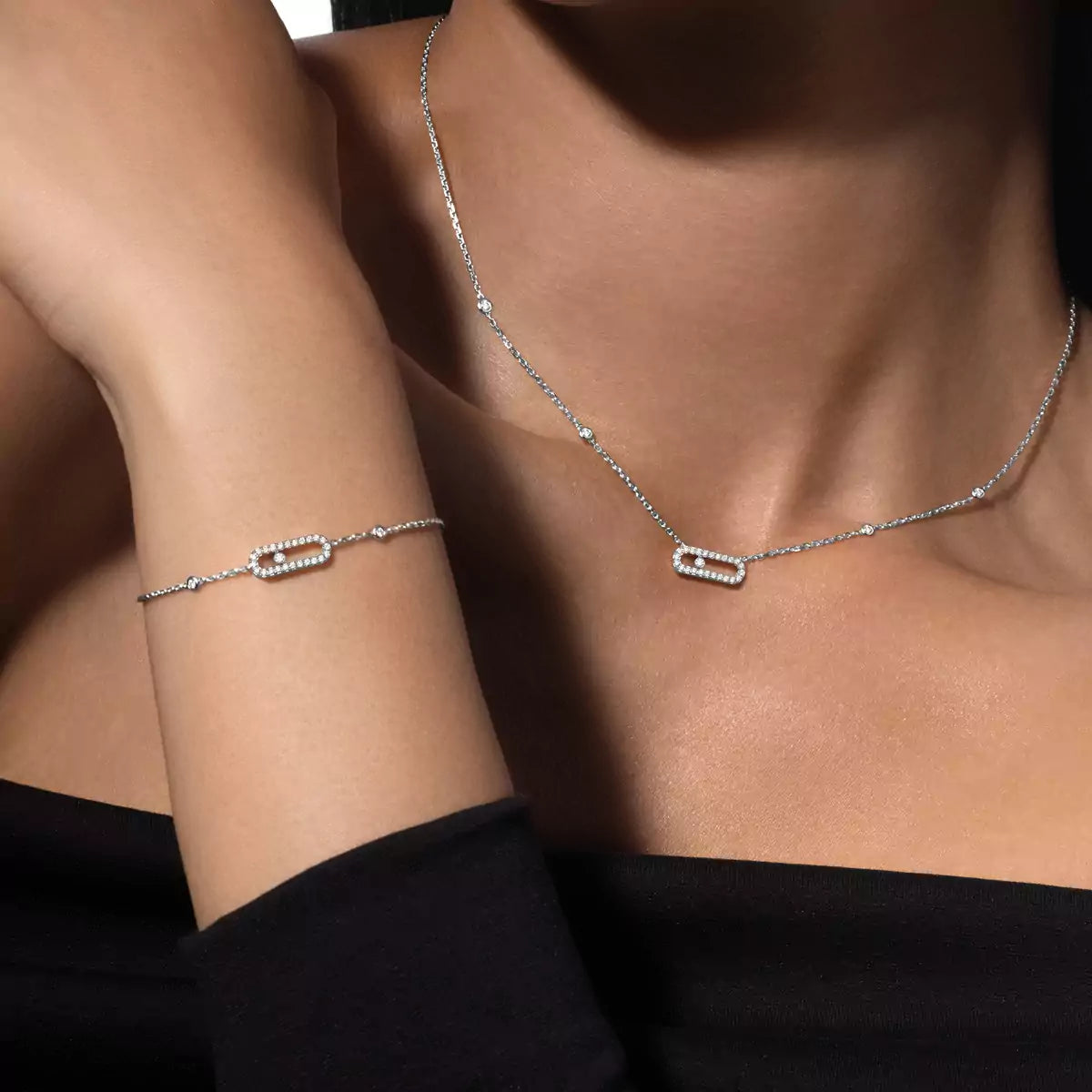 [Twinkle ]Diamond Necklace Move Uno