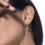 [Twinkle ]Move Uno Single Diamond Hoop Earring