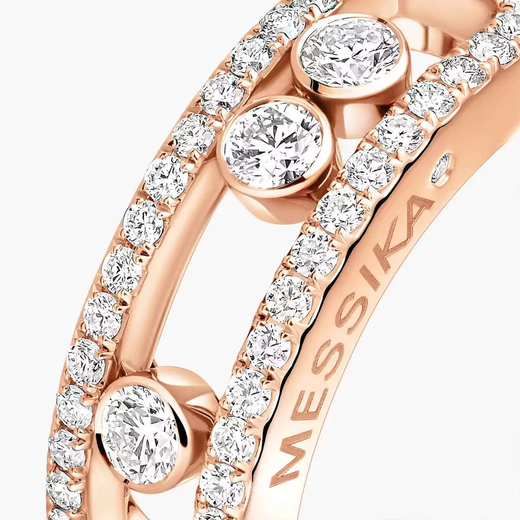 [Twinkle ] Move Gold Diamond Pave_ Ring
