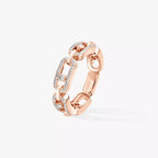 [Twinkle ]Move Link Pave_-Set Diamond Ring in Gold