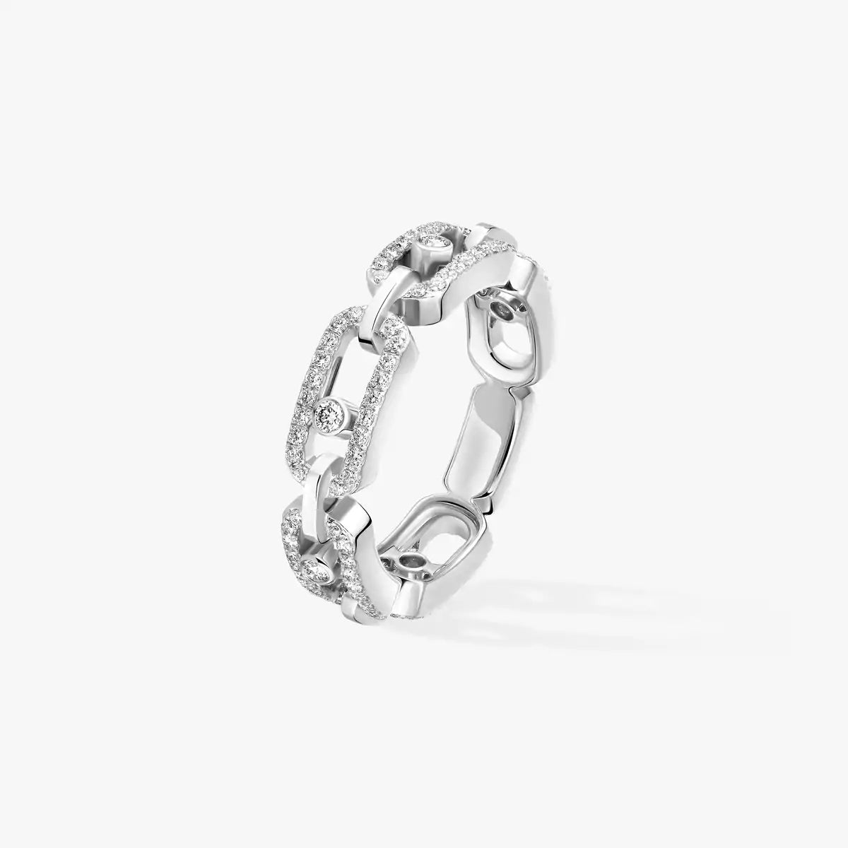 [Twinkle ]Move Link Pave_-Set Diamond Ring in Gold