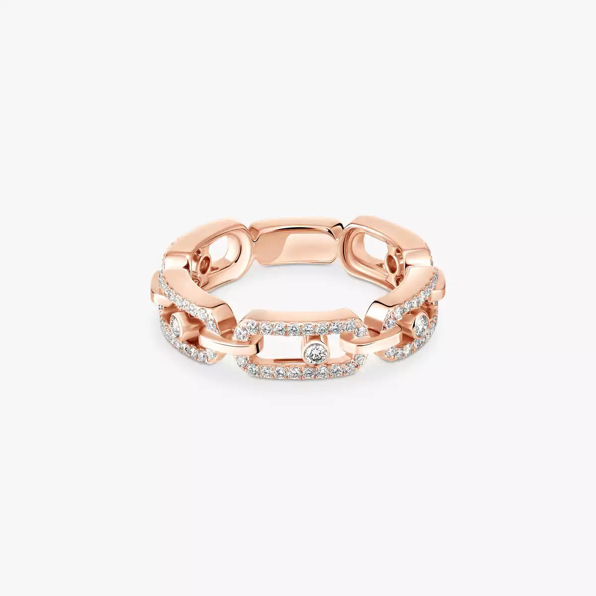 [Twinkle ]Move Link Pave_-Set Diamond Ring in Gold