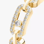 [Twinkle ]Move Link Pave_-Set Diamond Ring in Gold