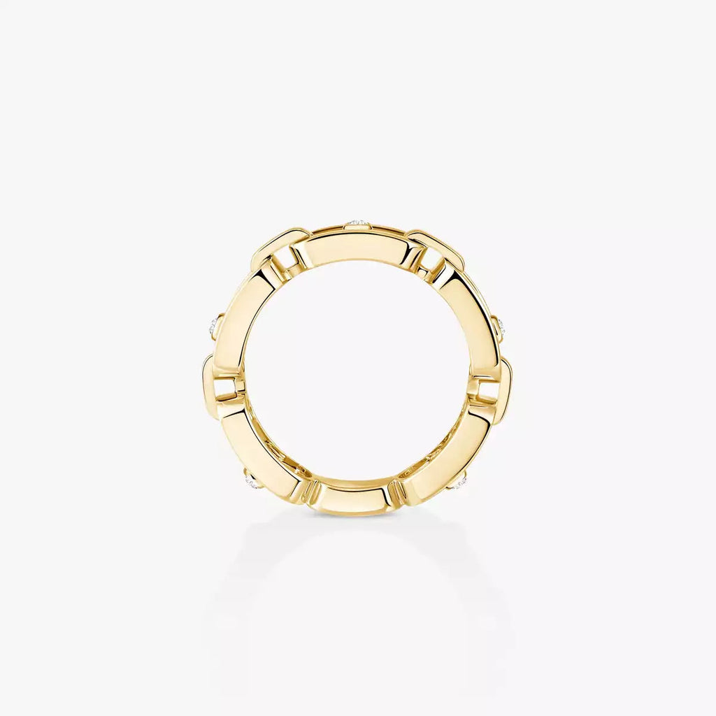 [Twinkle ]Move Link Pave_-Set Diamond Ring in Gold
