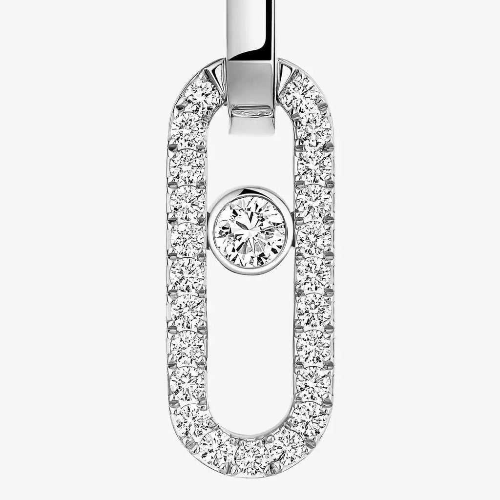 [Twinkle ]Move Link Diamond Earrings